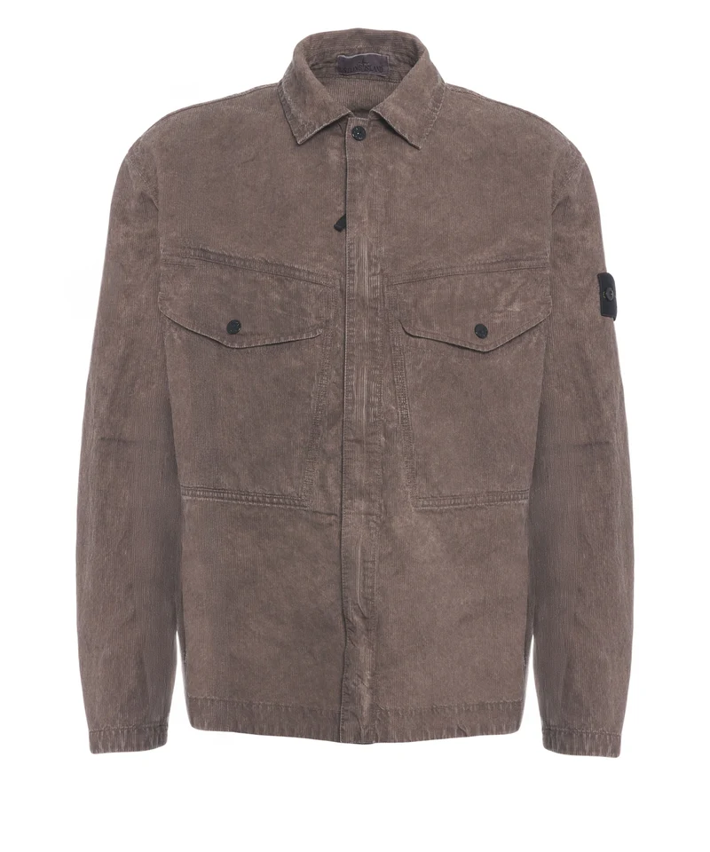 Giacca in velluto a coste von patch logo