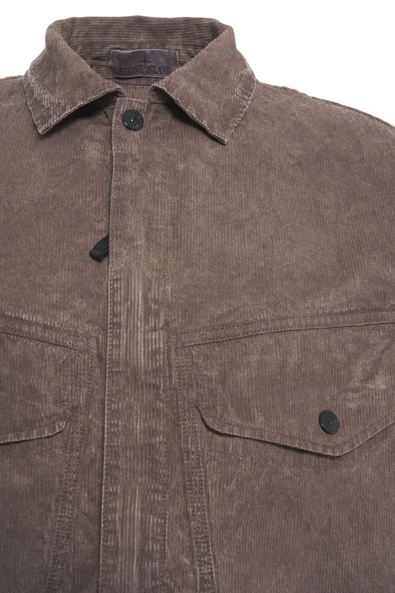 Giacca in velluto a coste von patch logo
