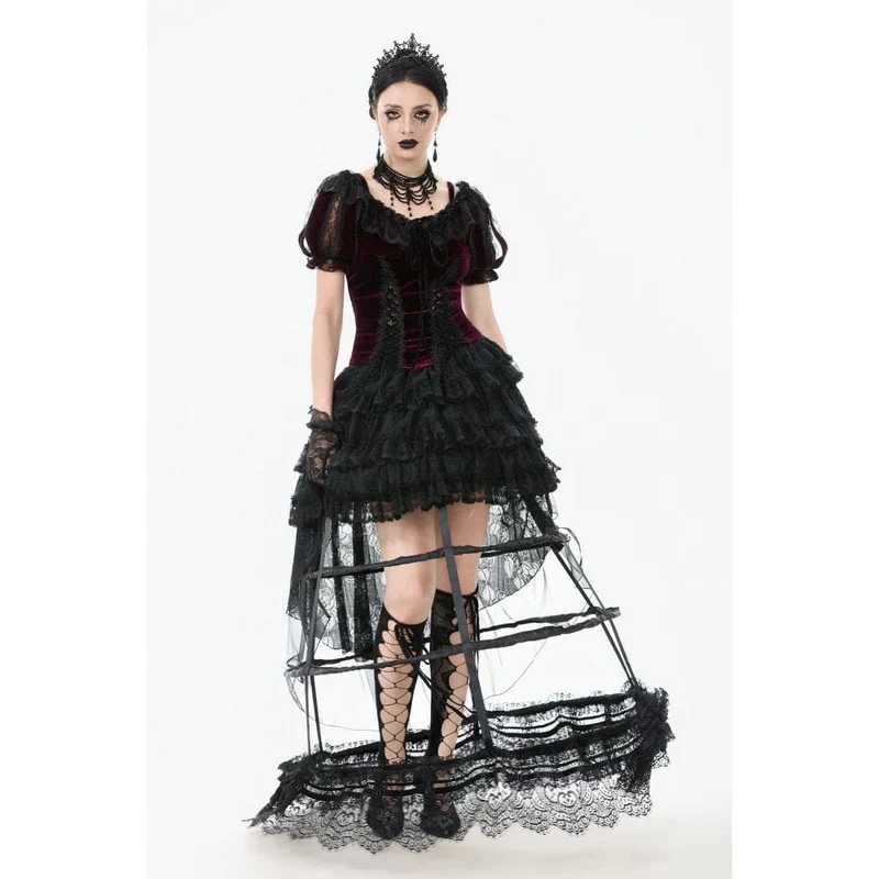 Gothic-Puppenkragen-Samtumhang für Damen