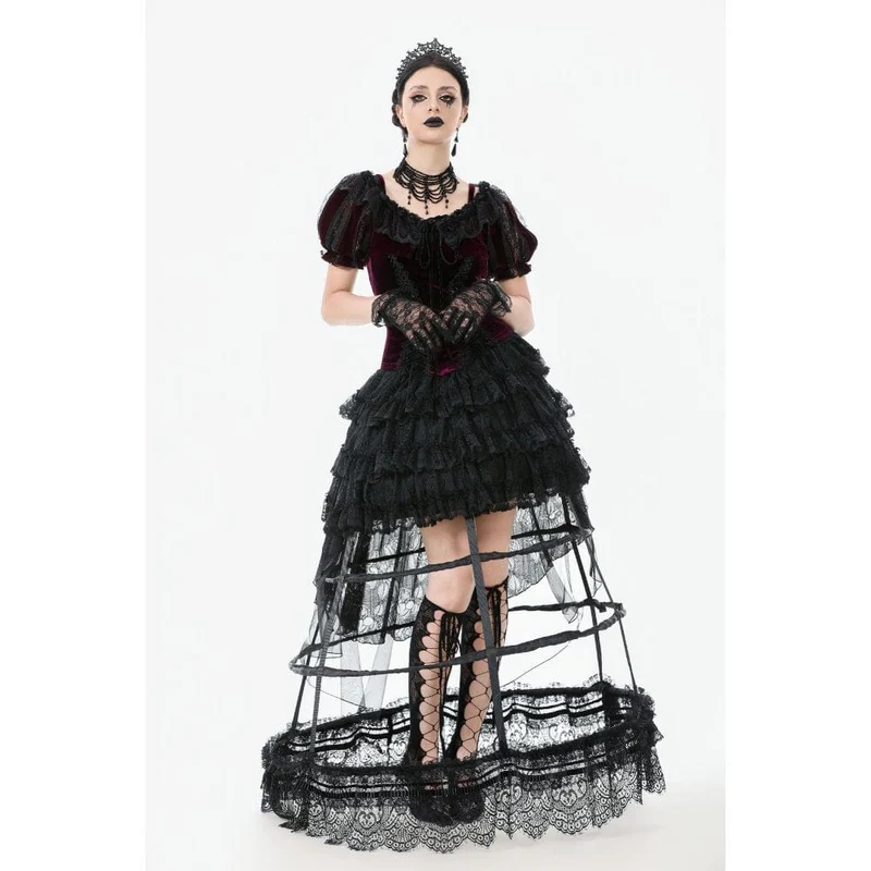 Gothic-Puppenkragen-Samtumhang für Damen