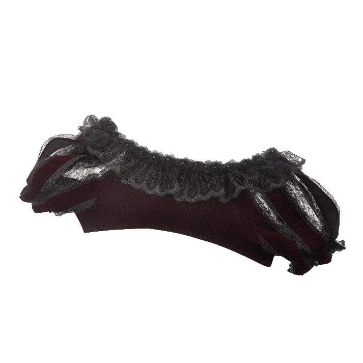 Gothic-Puppenkragen-Samtumhang für Damen