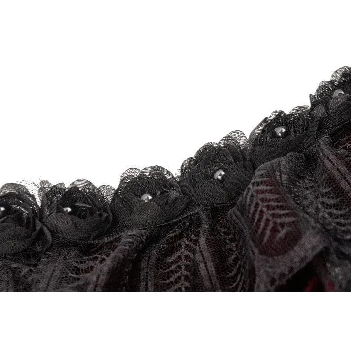 Gothic-Puppenkragen-Samtumhang für Damen