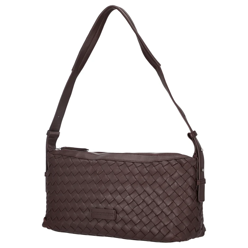 Les Visionnaires Marie Baguette Weave Silky - Bolso de hombro 38.5 cm (aubergine)