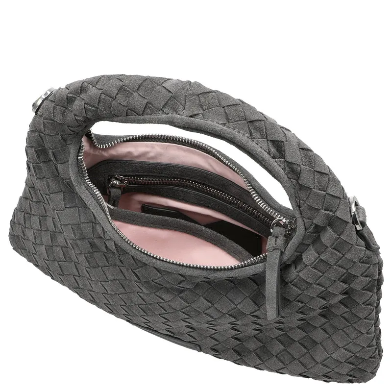 Les Visionnaires Sadie Weave Cozy - Bolso bandolera 39 cm (asphalte)
