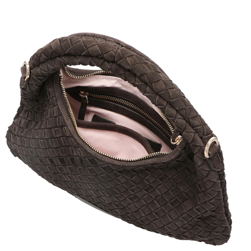 Les Visionnaires Sadie Weave Cozy - Bolso bandolera 39 cm (dark brown)