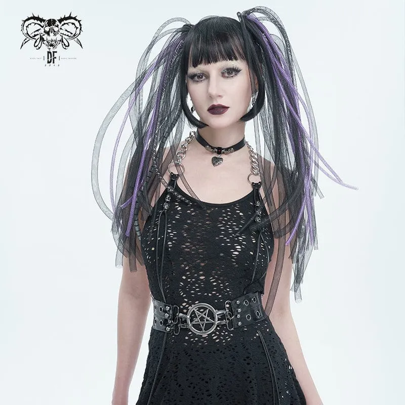 Gothic Star Double-Layer Kunstledergürtel für Damen