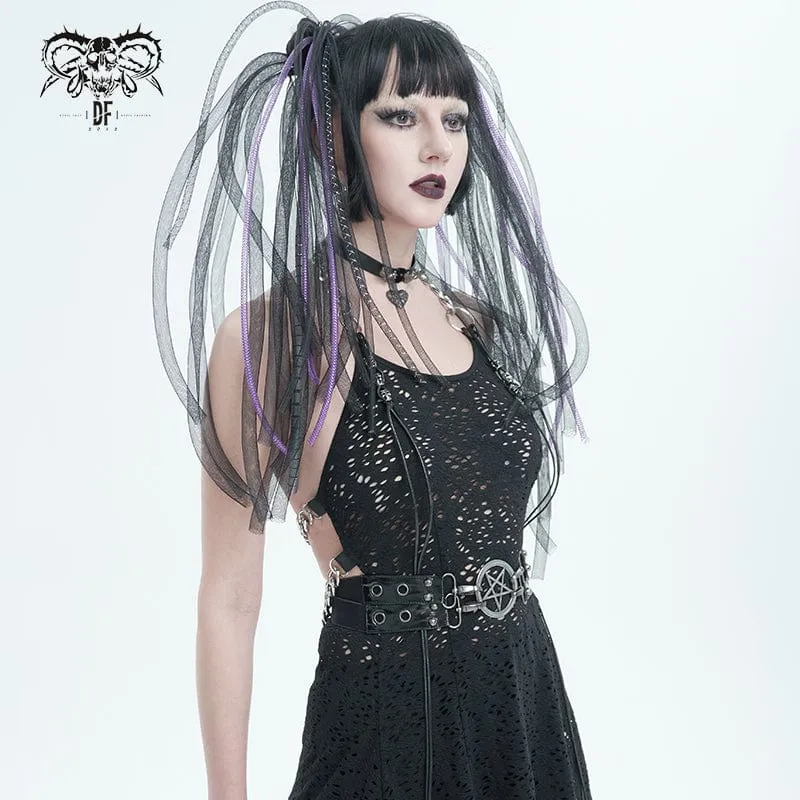 Gothic Star Double-Layer Kunstledergürtel für Damen