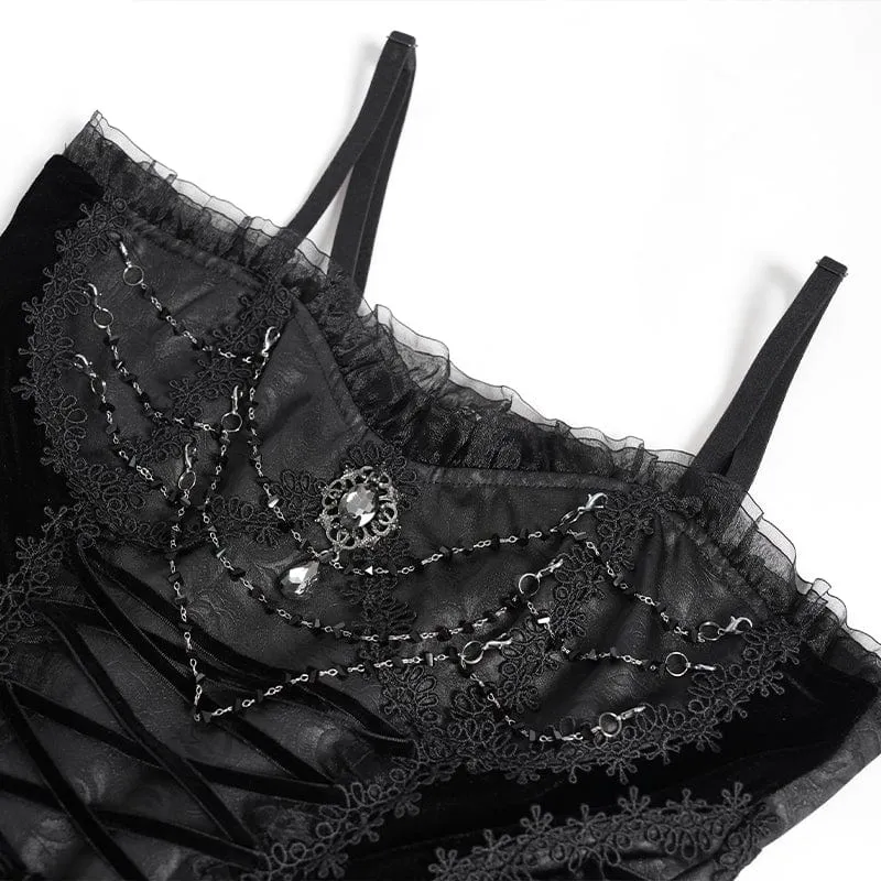 Gothic-Schnürkleid aus Samt mit Federn, langes Unterkleid für Damen, Hochzeitskleid
