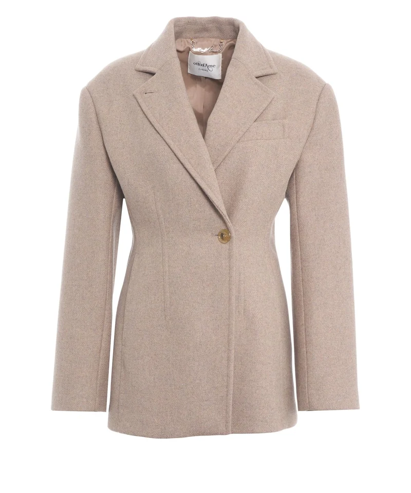 Cappotto in lana in stile blazer