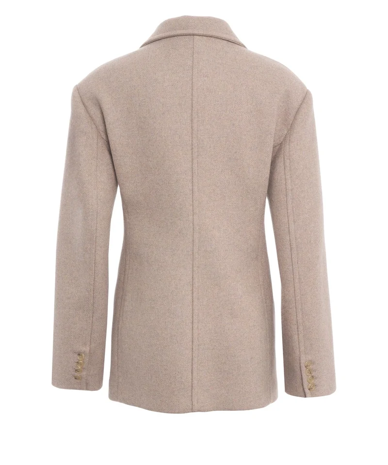 Cappotto in lana in stile blazer