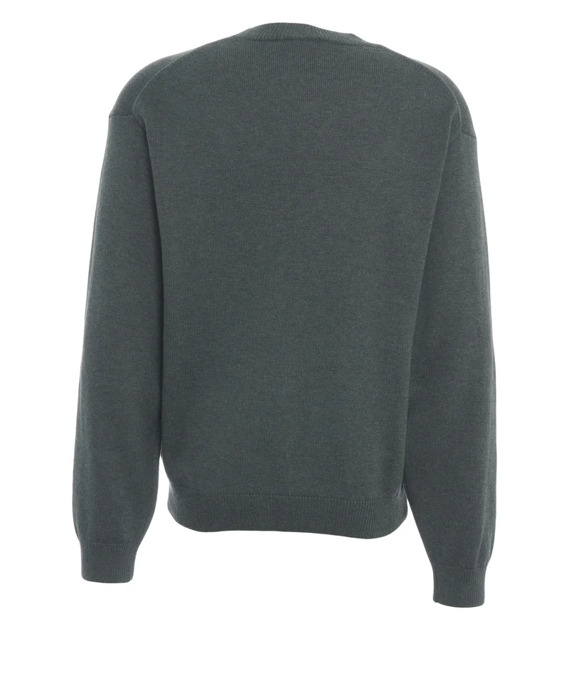 Maglione con logo intarsiato