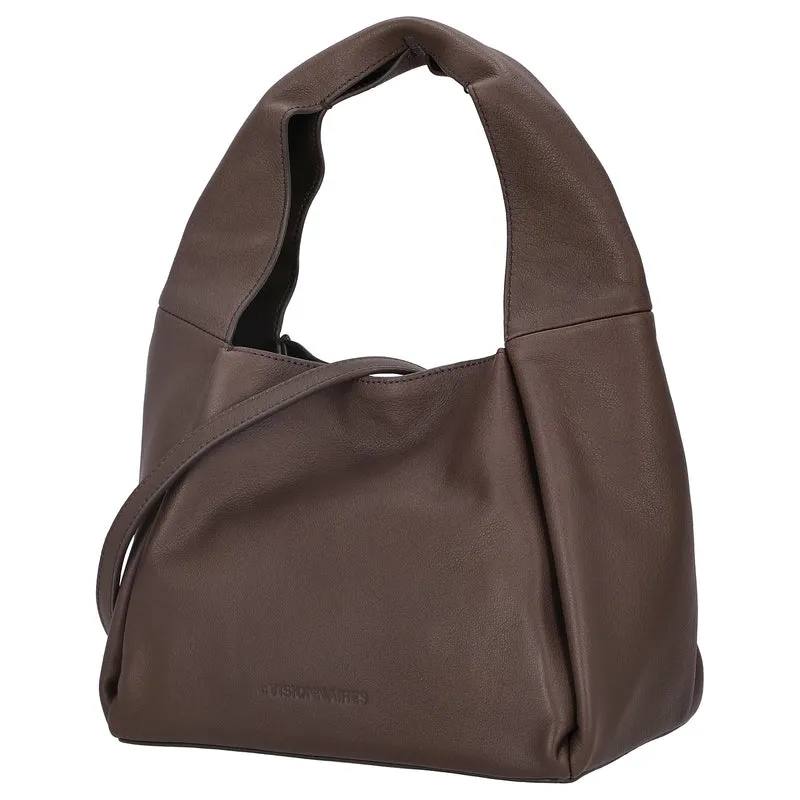 Les Visionnaires Coralie Essential Soft Grainy - Bolso bandolera 24 cm (chocolate)