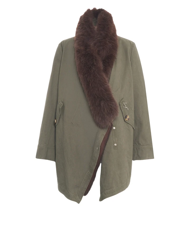 Parka con collo in pelliccia