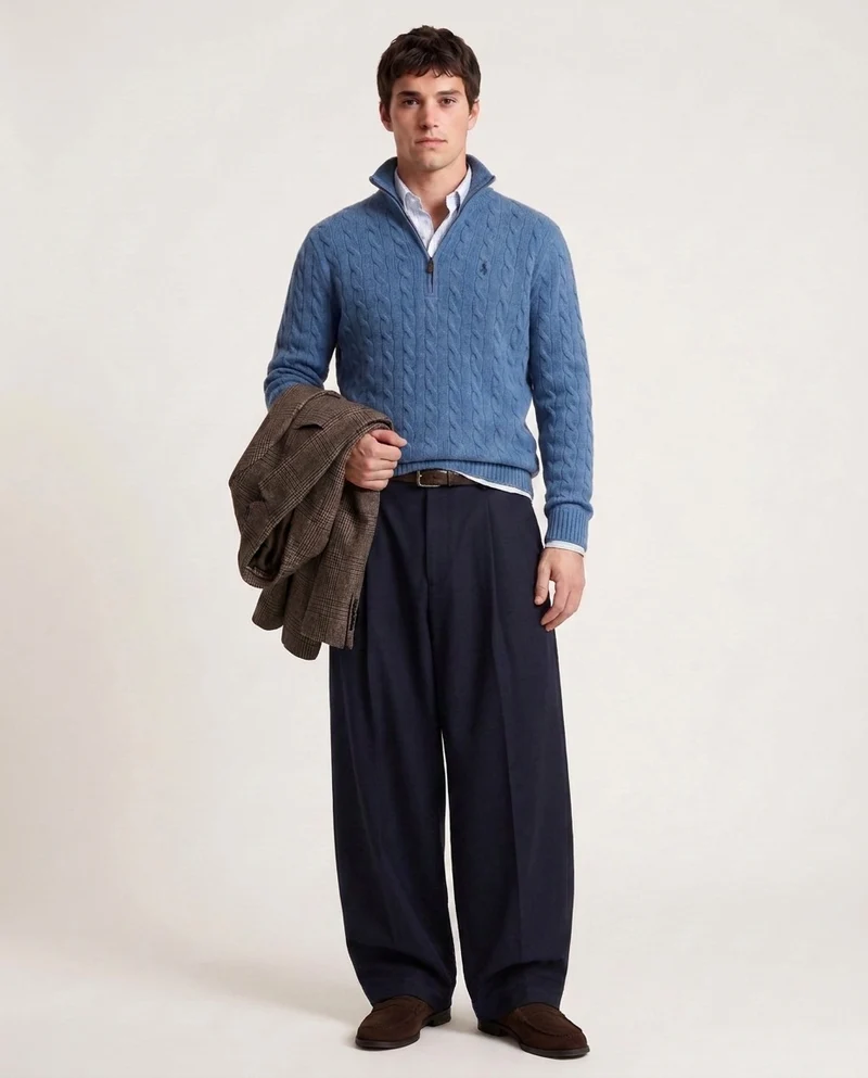 Maglione con logo ricamato