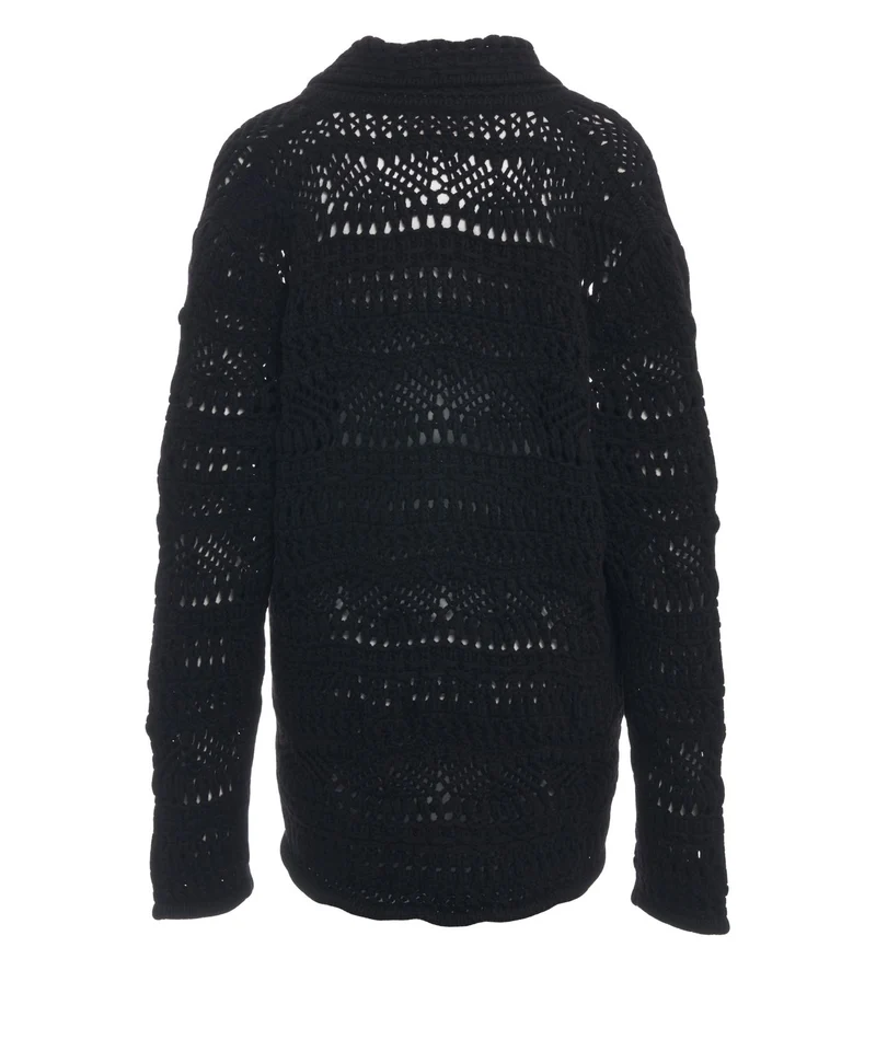 Cardigan con tasche a toppa