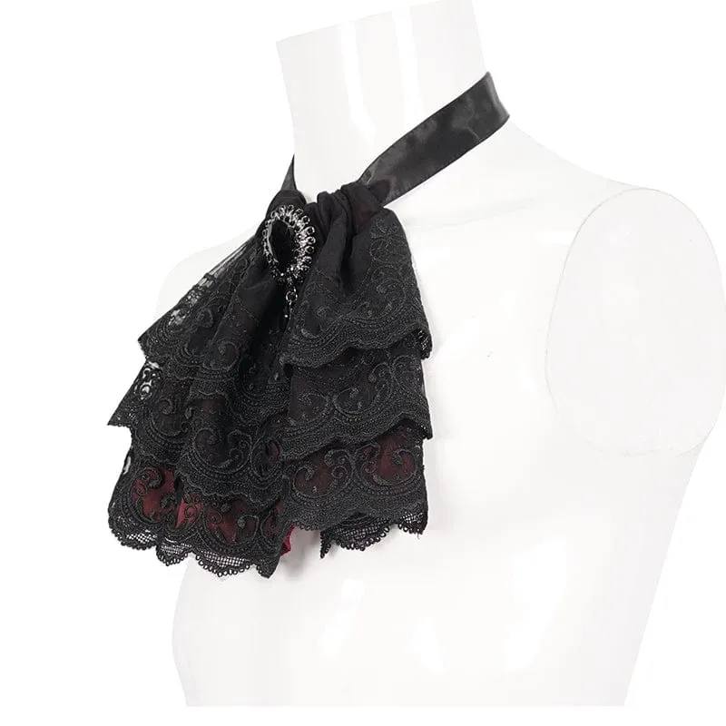 Gothic-Krawatte mit Perlenspitze für Herren