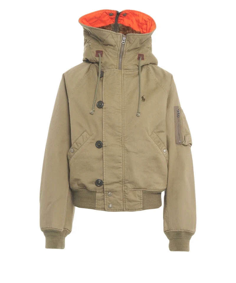 Bomber con cappuccio e pelliccia