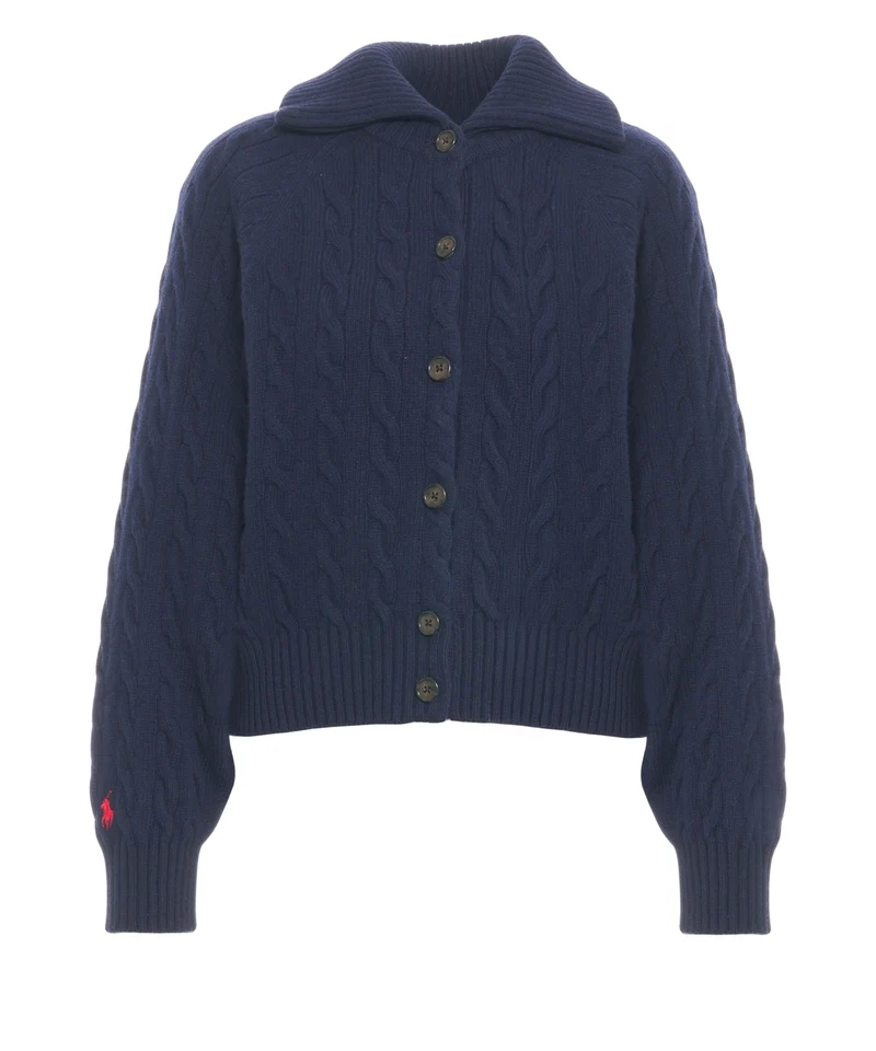 Cardigan con ricamo logo