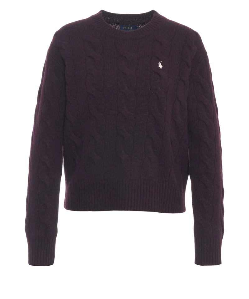 Maglione con motivo a trecce