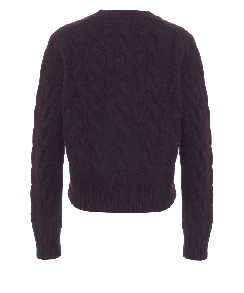 Maglione con motivo a trecce