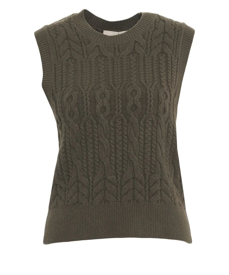 Gilet con motivo a trecce