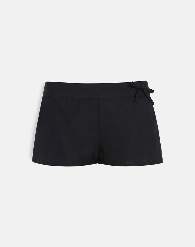 Blazy Tie Shorts in Schwarz