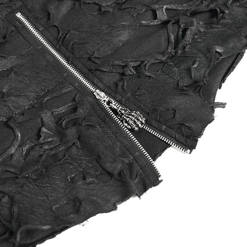 Punk Off-Shoulder Ripped Shirt für Damen