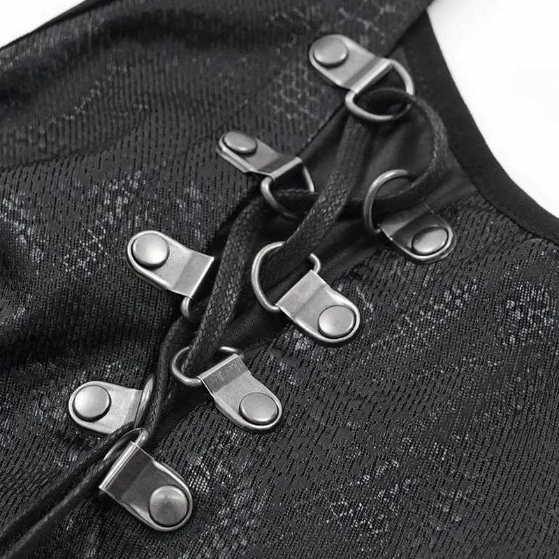 Punk-Tanktop mit unregelmäßigem Netzstoff für Damen