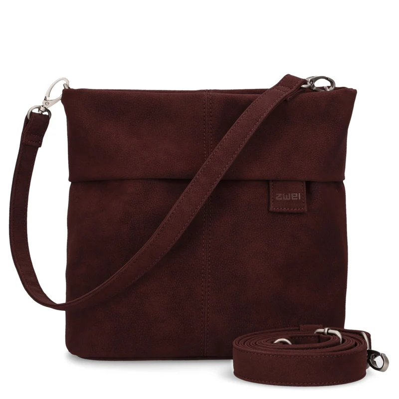 zwei Mademoiselle M8 - Bolso de hombro 25 cm (nubuk-bordeaux)