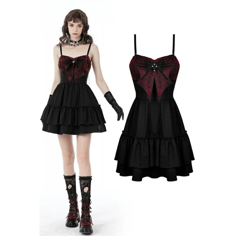 Gothic-Schleifen-Mehrlagen-Unterkleid für Damen, Abschlusskleid