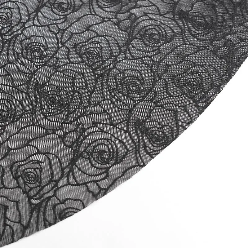 Gothic Rose Mesh Splice High/Low-Rock für Damen