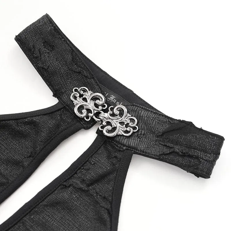 Punkiges, unregelmäßiges Froschschädel-Neckholderkleid für Damen, ideal für Partys und Abschlussfeiern