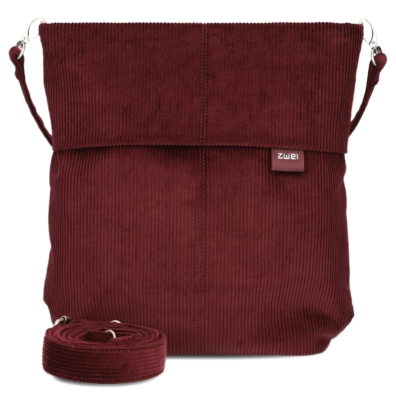 zwei Mademoiselle M12 - Bolso de hombro 32 cm (cord-bordeaux)