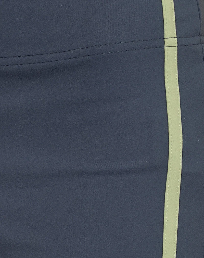 Rapal Short in Marineblau mit Salbei-Bindung