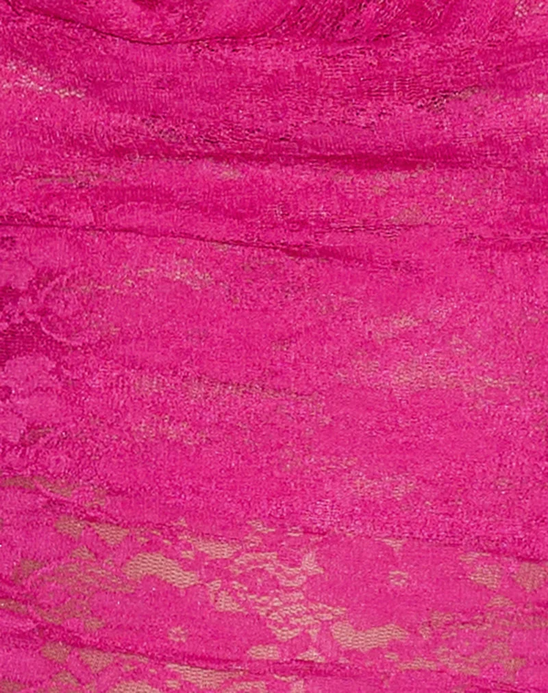 Varys Top aus Orchideenspitze Hot Pink