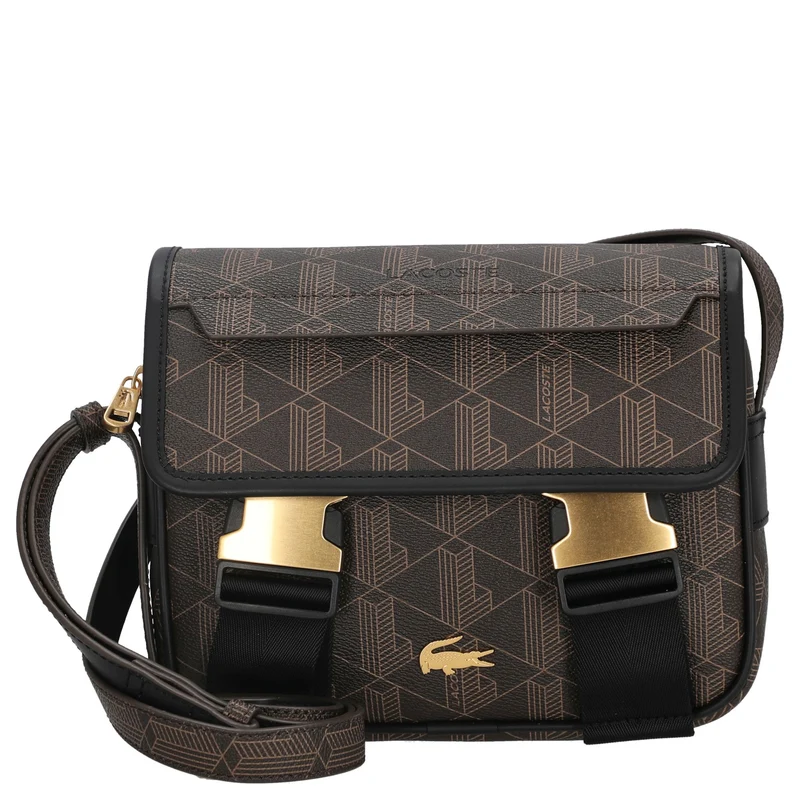 Lacoste The Blend Messenger Bag - Bolso bandolera 21.5 cm (mono slate black shitake)