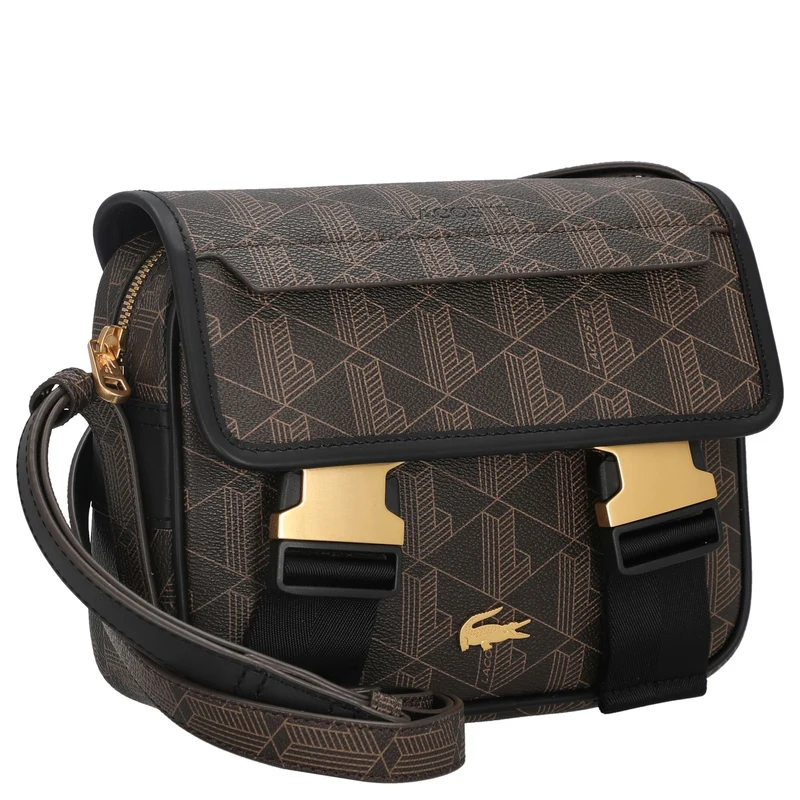 Lacoste The Blend Messenger Bag - Bolso bandolera 21.5 cm (mono slate black shitake)