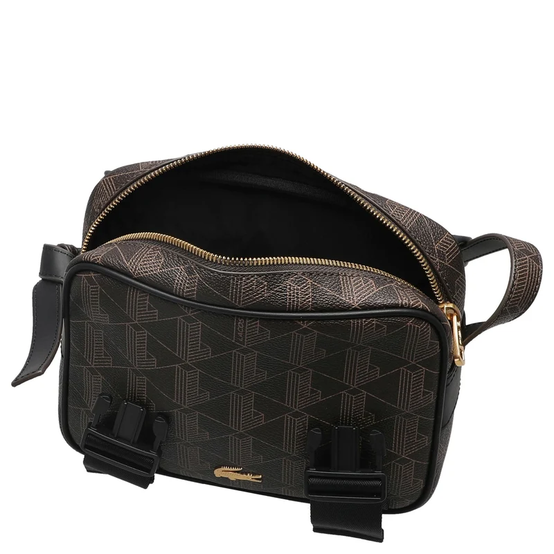 Lacoste The Blend Messenger Bag - Bolso bandolera 21.5 cm (mono slate black shitake)