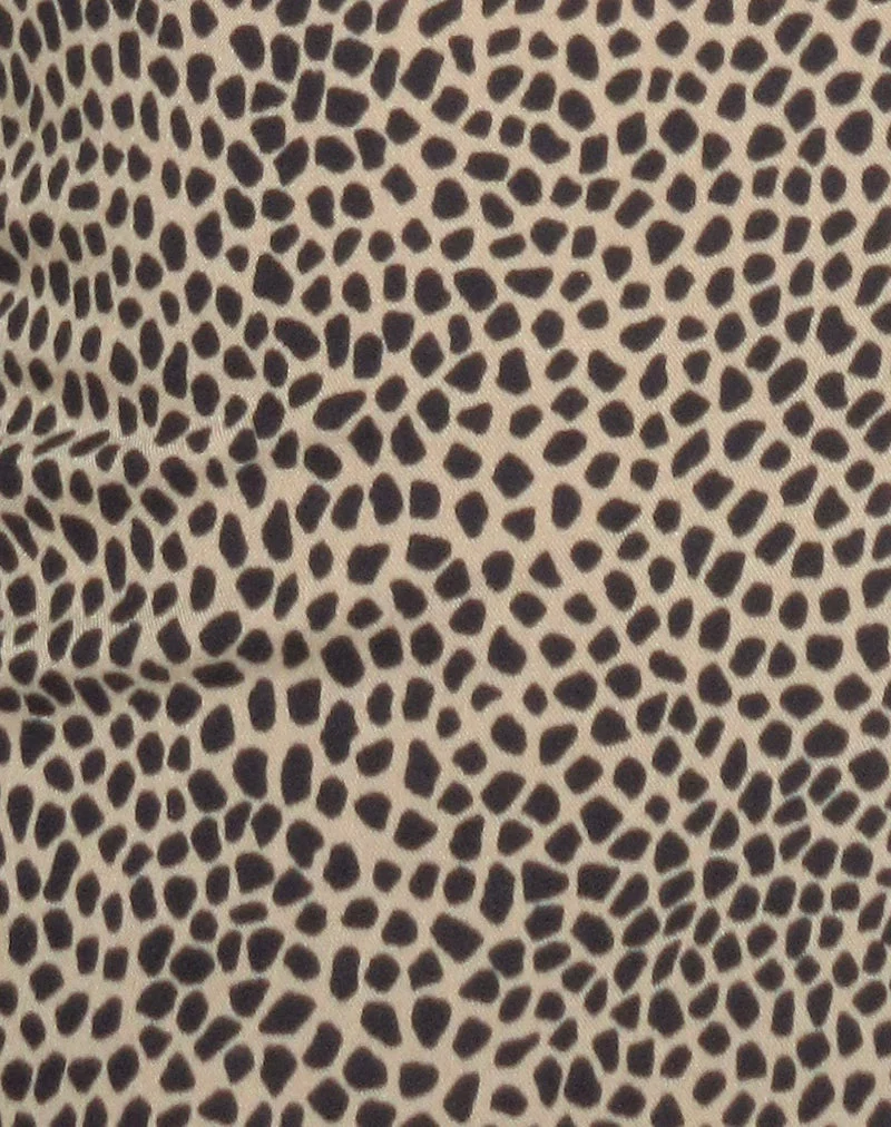 Delaine Neckholder-Minikleid in Croc Tan