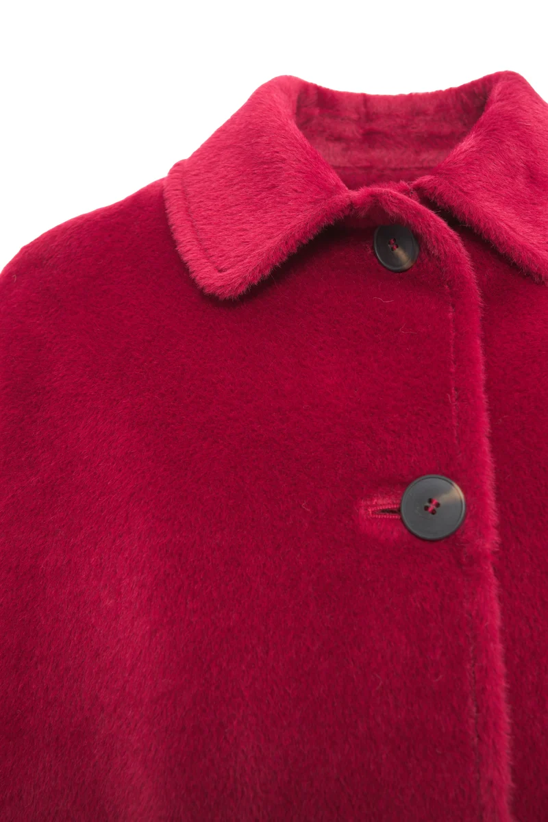 Giacca in alpaca con tasche applicate