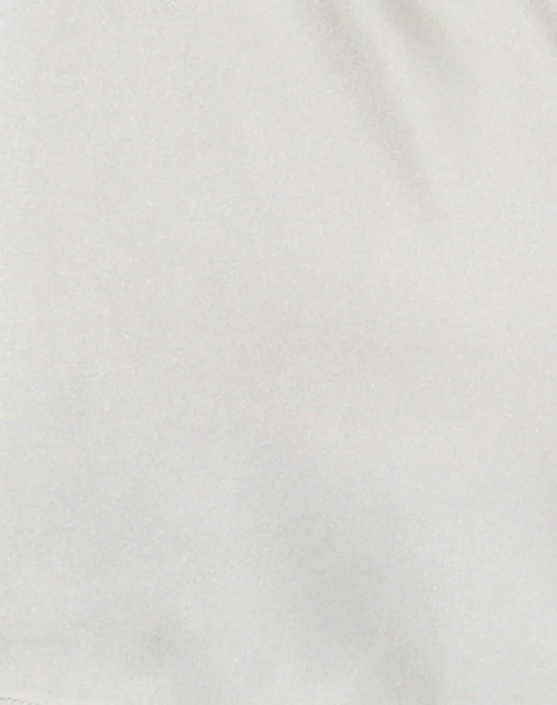 Nobara Langes Neckholder-Top aus Jacquard in Elfenbein