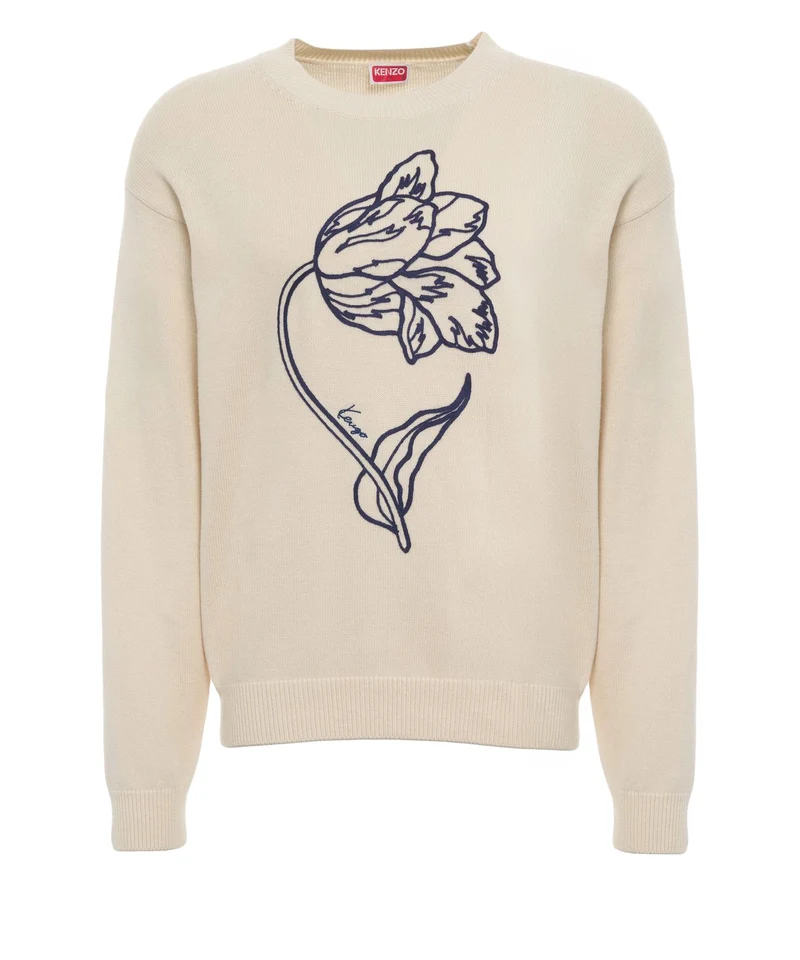 Pullover con ricamo