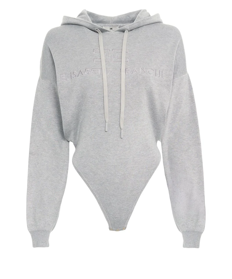Body in maglia con cappuccio