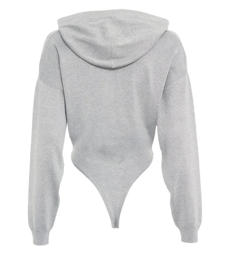 Body in maglia con cappuccio