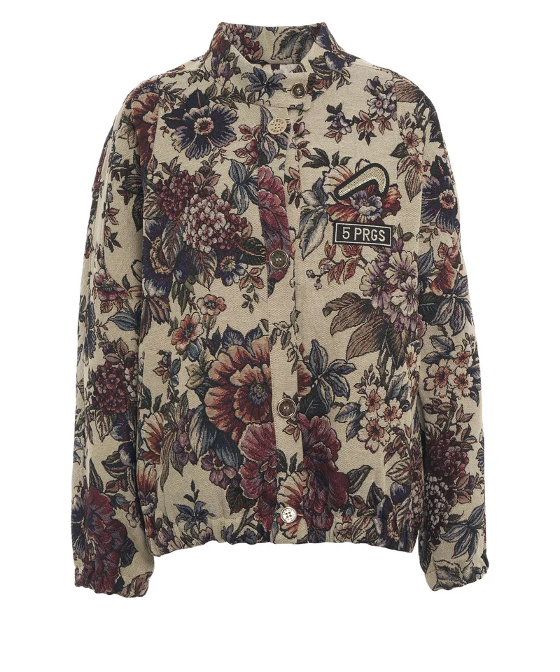 Bomber con fantasia floreale
