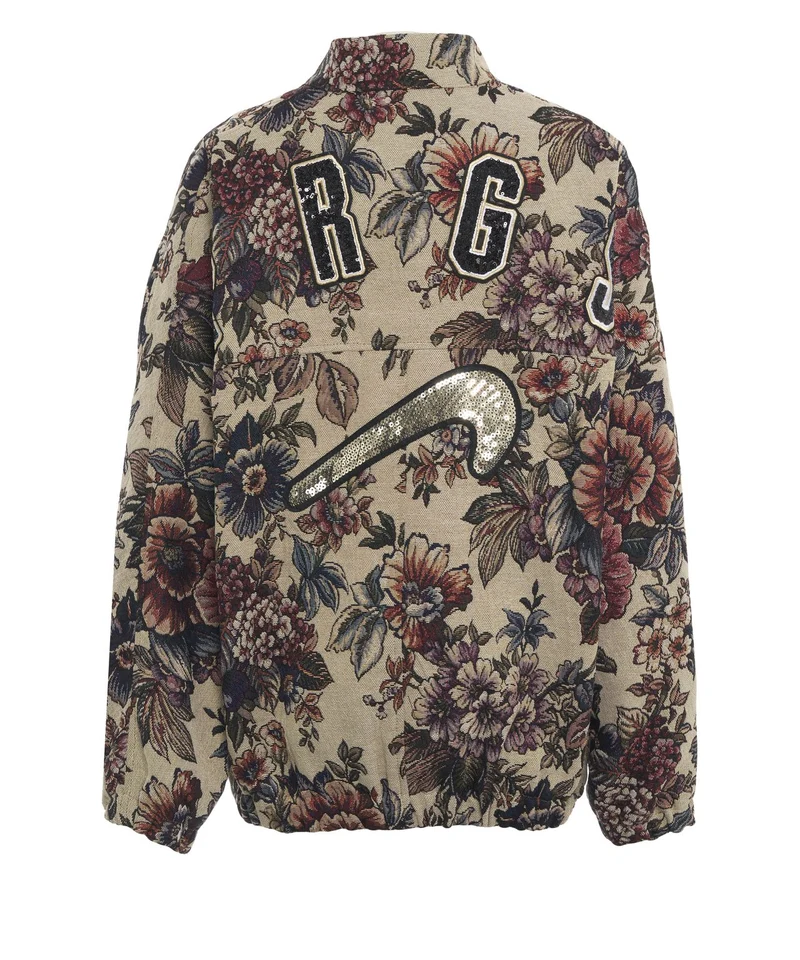 Bomber con fantasia floreale