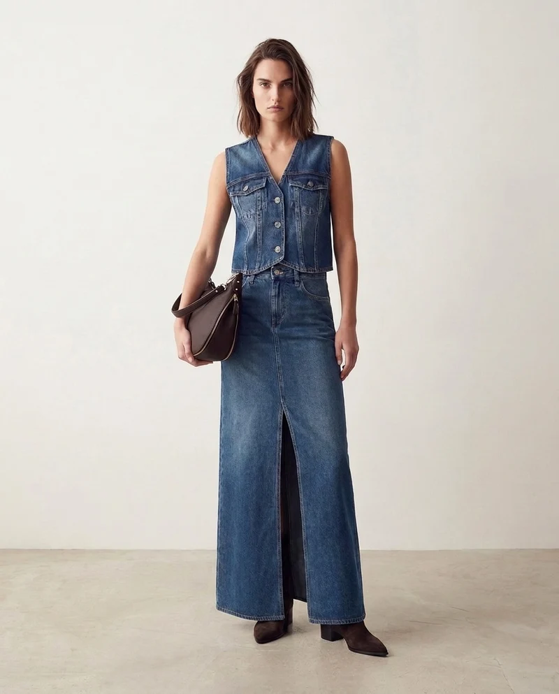 Gonna maxi in denim
