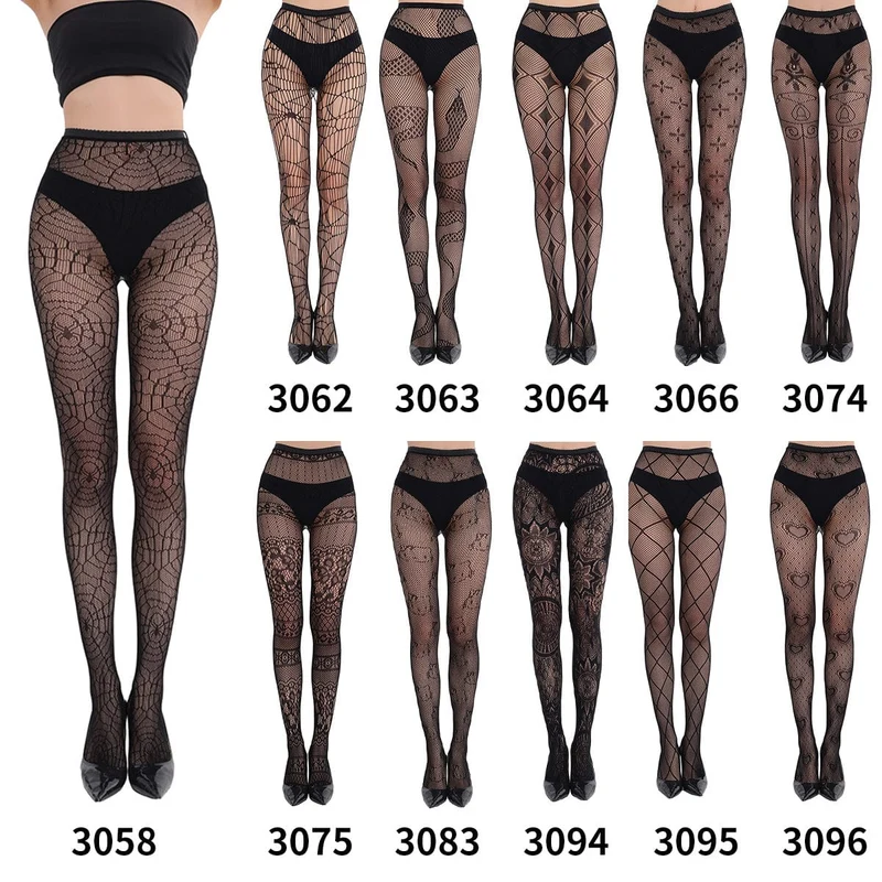 Gothic-Strumpfhosenstrümpfe aus Spitze für Damen