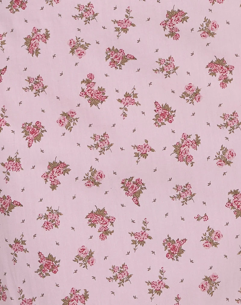 Tasuya Minikleid in Floral Romance Rosa