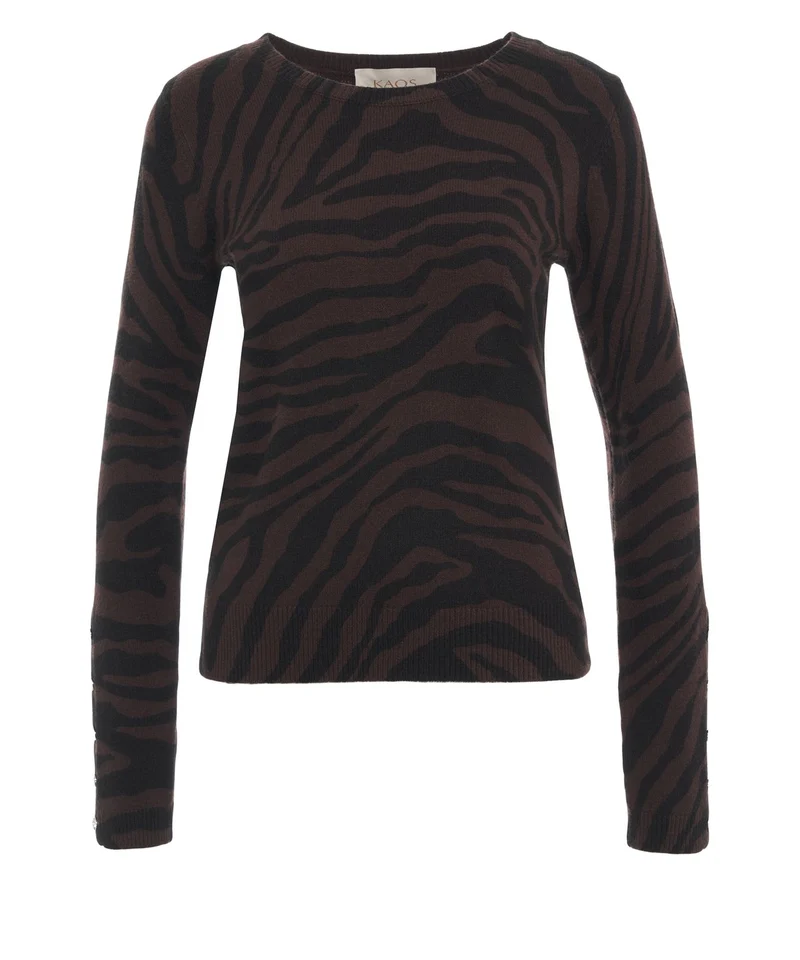 Pullover con stampa animalier
